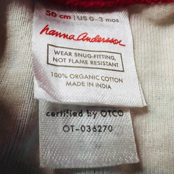 Hanna Andersson Unisex Infant Holiday Pajamas One Piece Size 0-3 Months - Picture 3 of 6